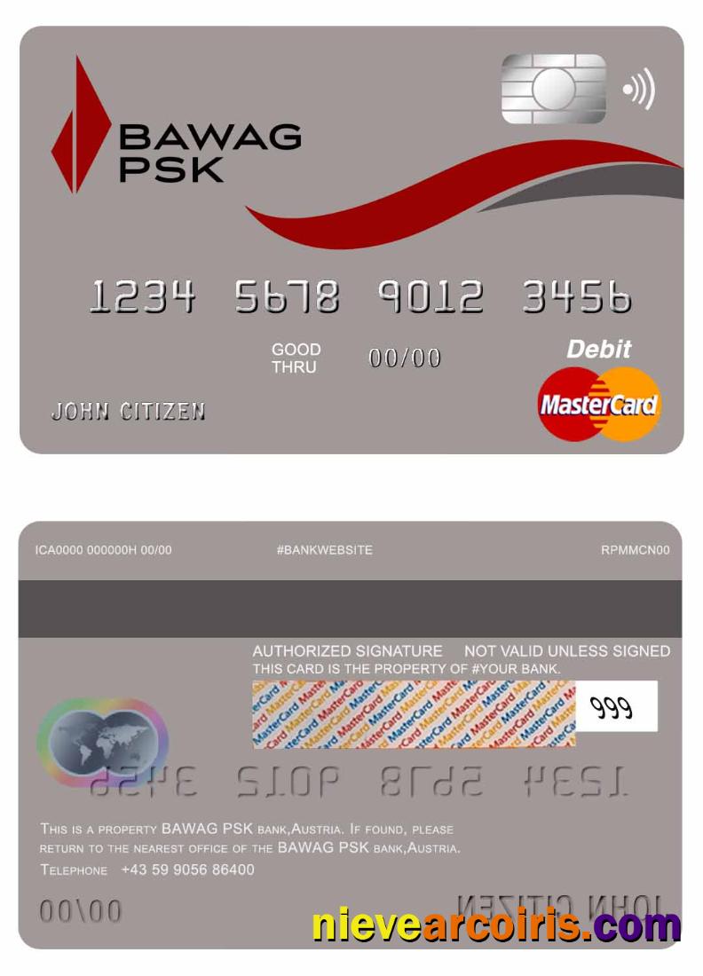 Austria Bawag PSK bank mastercard